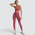 Bra et leggings de sports hauts et leggings Yoga Yoga Running Dance Set sans couture pour femme